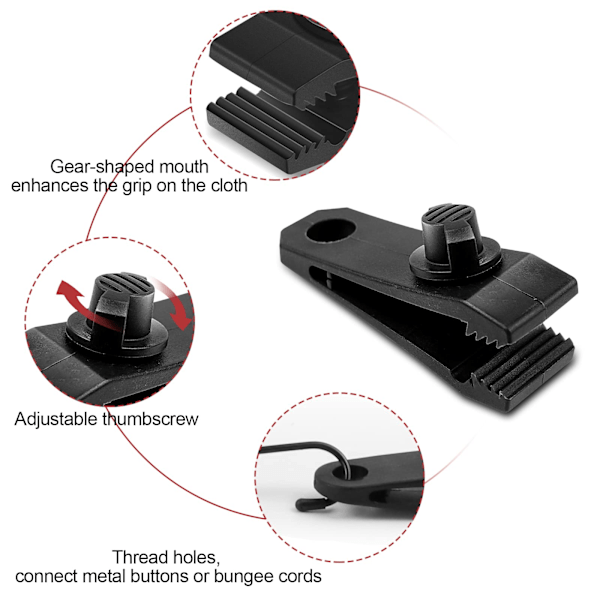 6 kpl raskaan tarraulinpidikettä, peukaloruuvi, telttakiinnikkeet, leirintätelttoihin, markiiseihin, asuntovaunukatoksiin, autopeitteisiin, venepeitteisiin, uima-altaan peitekiinnikkeet