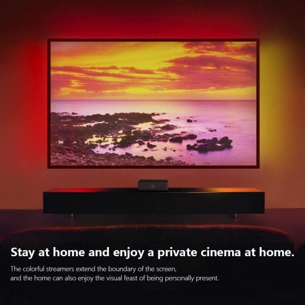 LTBBOID LED TV-belysning 2M. TV LED-belysning, TV-bakgrundsbelysning, USB LED-ljusslinga med fjärrkontroll, 5050 RGB DIY färgskiftande LED-ljusslinga...