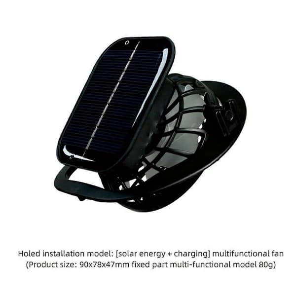 Solhat med solcelleventilator Udendørs Fiskehat Ventilator Solcelleopladning Solbeskyttelse Hat D[co]