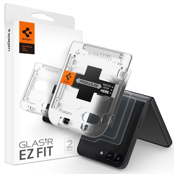 Spigen Galaxy Z Flip 5 2-PACK Skärmskydd \"Ez Fit\" GLAS.tR