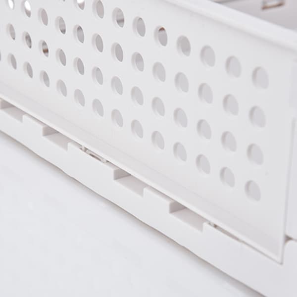 Large Off-white Stackable Plastic Storage Basket for Bedroom and Living Room