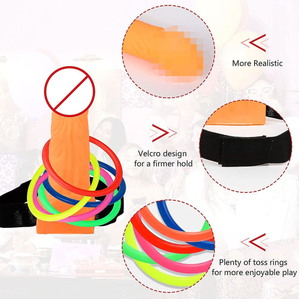 Party Ring Toss Game Høn Prop Party Legetøj Props Ring Hoop Toss Spil Til Voksen Pige Nat Brud Sjovt Plastik Kaste Ringe