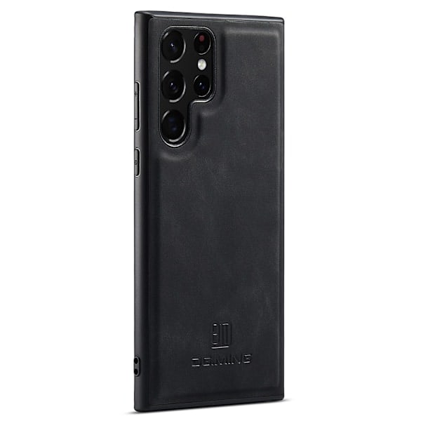DG.MING Samsung Galaxy S23 Ultra Cover Læderbelagt Sort