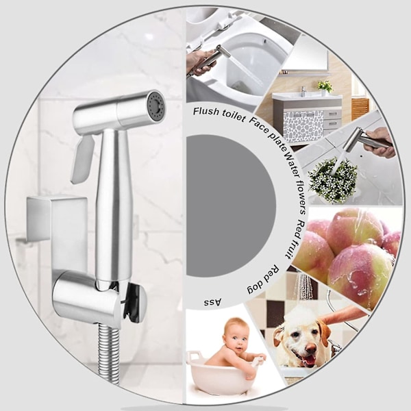 Toalett Sprøyter, Toalett Toalett Sprøyter, Bærbar Toalett Badekar Sprøyter Rustfritt Stål Bidet Sprøyter Kit
