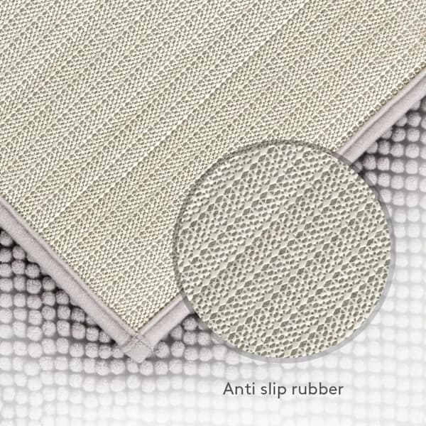 Sklisikker badematte 50 x 80 cm mikrofiber grå[CO]