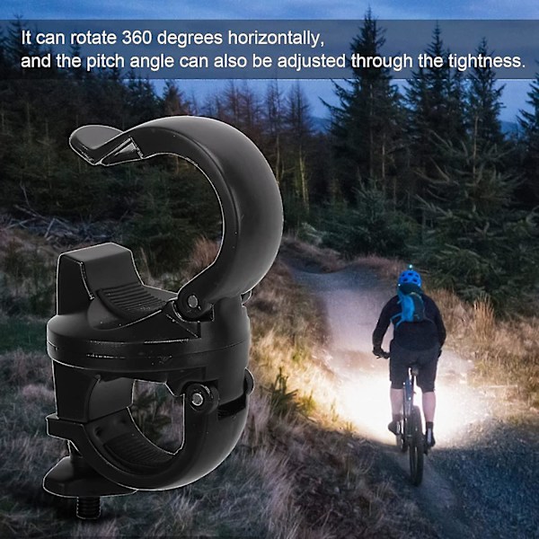 Sykkel lommelykt holder, lommelykt klips, 360-graders universell sykkel lommelykt brakett