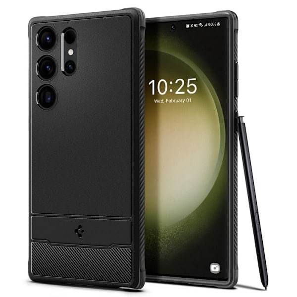Spigen Galaxy S23 Ultra Kuori Rugged Armor Matt Musta