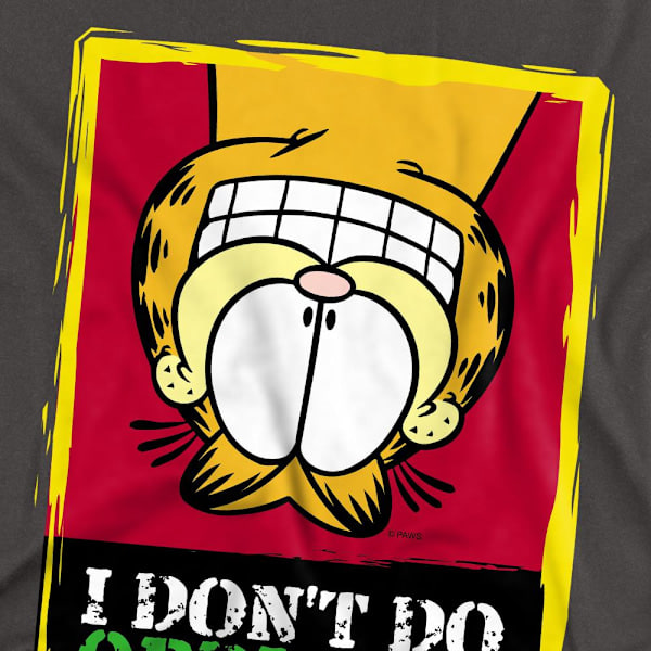 Garfield Unisex Aikuisten En Tee Tavallisia T-paita L Harmaa meleerattu Charcoal L