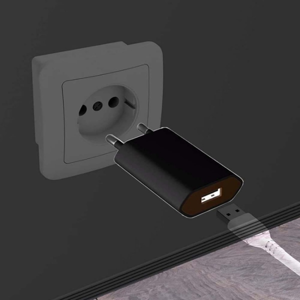 Mini USB -laddare (5V / 1A), svart färg