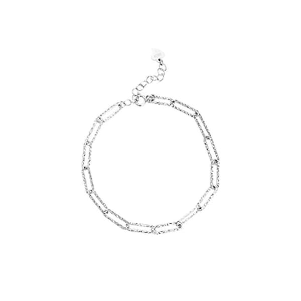 2 st 925 Sterling Silver Glittrande Kedjearmband Dam Ins Desi