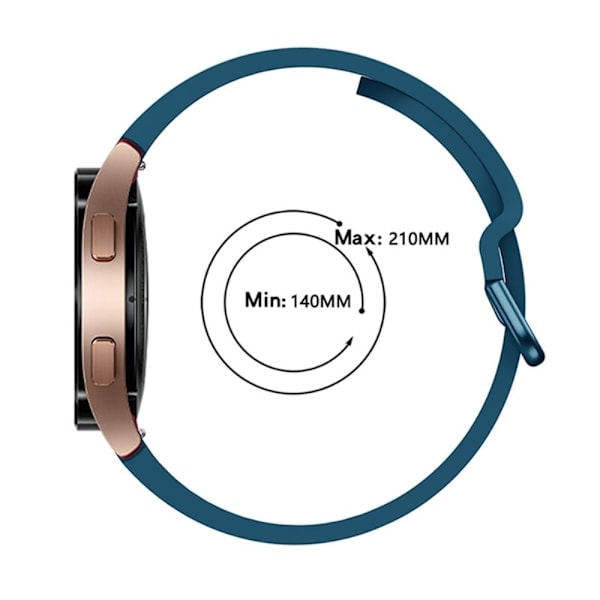 Silikoni Ranneke Galaxy Watch 4/5/5 Pro/6/7/FE Tumman Sininen