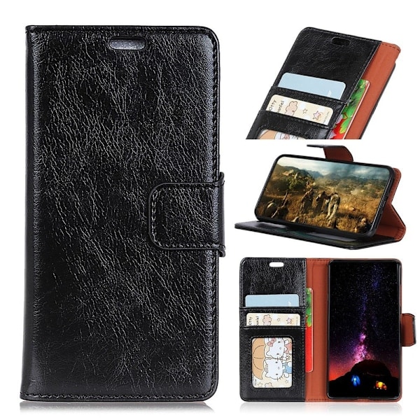 Samsung Galaxy J6 Plus - Premium Split Læder Pung Etui - Sort Black Sort
