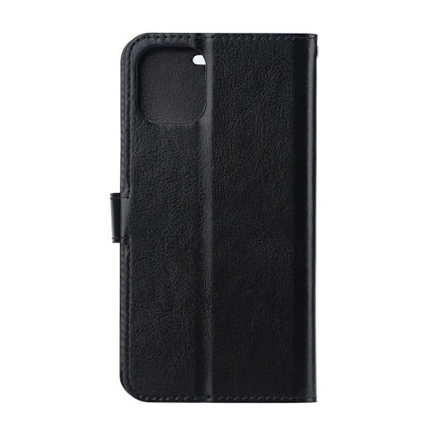 iPhone 12 Pro Max - Crazy Horse Etui - Sort Sort Sort