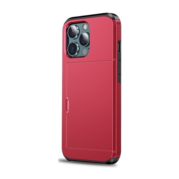 iPhone 14 Plus Kuori Korttitaskulla Punainen