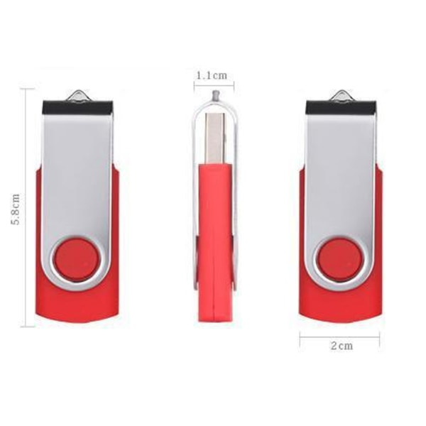 1 stk. USB-nøgle, 64 GB, stor lagerplads, tilfældig farve