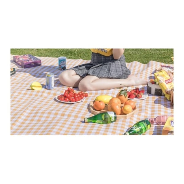 Sammenfoldelig Bærbar Picnicmåtte Vandtæt Oxford Klud Picnic Tæppe Udendørs Indendørs Vandring Strandmåtte (180x150cm)