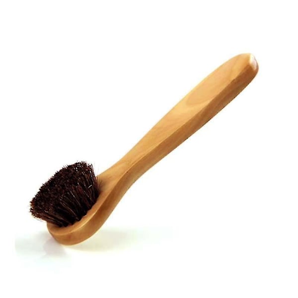 Hästtagel skoborste med handtag polering korgar för läderstövel duk häst brun effektivt rengör lädersäten, läderskor 1 styck 13thir