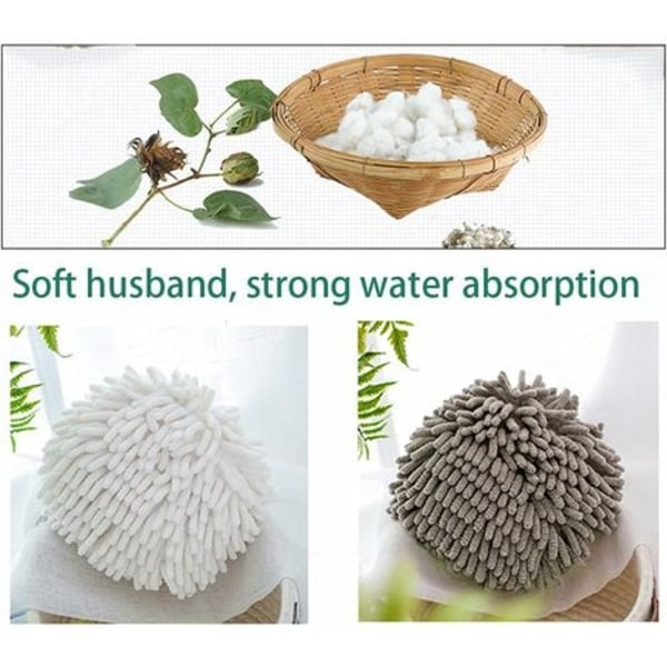 Hengende håndtørkehåndkle, 2 stk absorberende håndklær, mikrofiber hengende håndkle, multifunksjonell hengende håndvask og tørker raskt