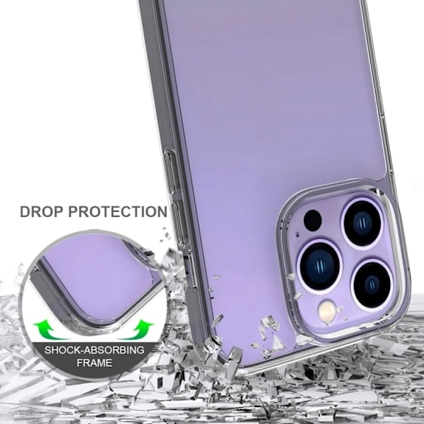 iPhone 14 Pro Max Deksel Støtsikker Hybrid Akryl/TPU Transparent