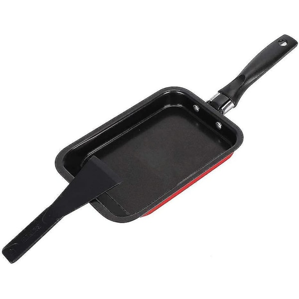 Omelette Pan, Egg Pan Sushi Pan, Non -stick Frying Pan Silicone Spatula 18 X 12.5 X 2 Cm