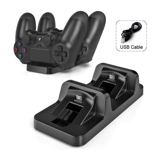 Ps4 Controller-oplader Hurtigopladningsstation Gaming Controller Stand Station Til Playstation 4 Spilkonsoll Tilbehør