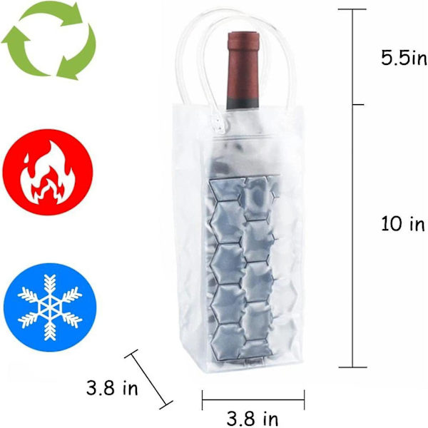 Gel Ice Wine Bag Ice Pack Ice Pack Håndveske Kjølt Is Hvit 2 Pakker-30ml