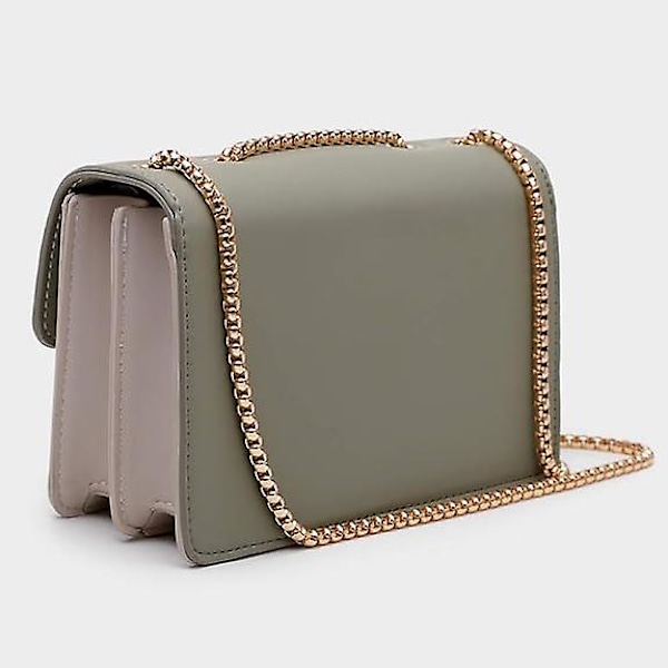 Färgblockad crossbody-väska för kvinnor Läder crossbody-väska Söt designerhandväska Axelväska Medium storlek