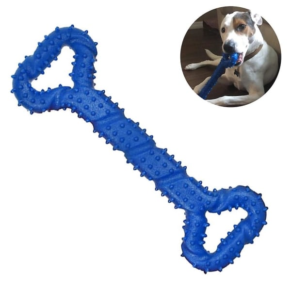 Dog Toys for Aggressive Chewers Interactive Dog Toy Large Breed Large Indestructible Dog Toy with Convex Design Natural Rubber Drag-of-War Toy Fo Blue