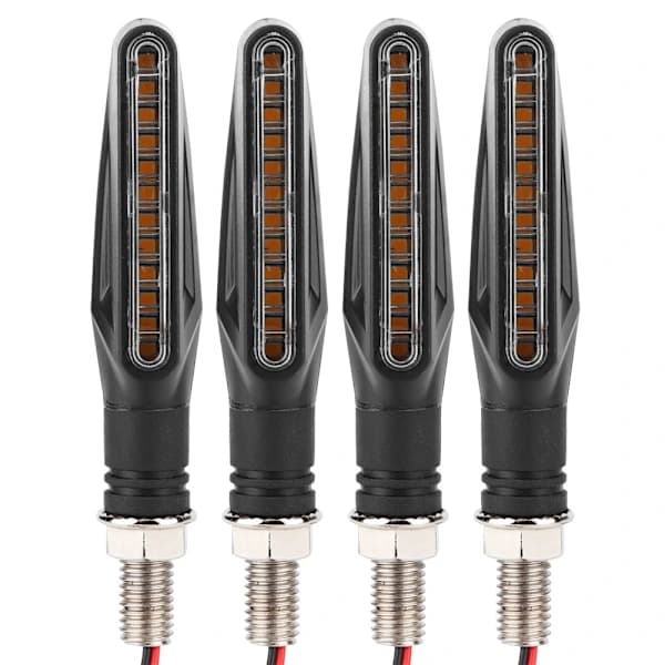 4 stk. Gule LED Blinklys 12V Universal Motorcykel Styrlys Tilbehør[co]