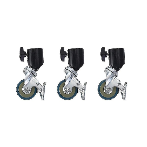 3pcs 22mm Photo Studio Universal Caster Wheel Tripod Pulley Heavy Duty For Light Stands/studio Boom