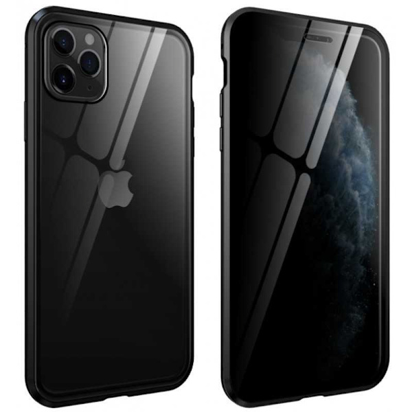 iPhone 12 Pro Max Privacy Full Coverage Premium Case Glass Back V4 Transparent transparent