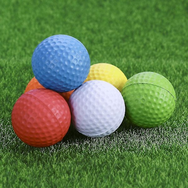 Övningsgolfbollar Golfbollar, Inomhus Utomhus Golfträningshjälpbollar (6 st, Flerfärgad)
