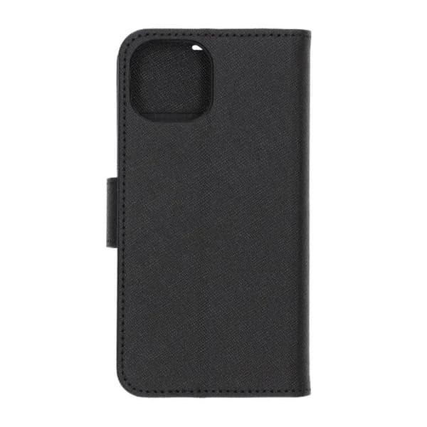 iPhone 15 Lompakkokotelo jalustalla - Musta Svart black