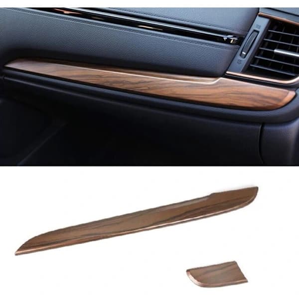 för -V 2017-2020 ABS Center Konsol Dashboard Strip Trim, Træstruktur[co]
