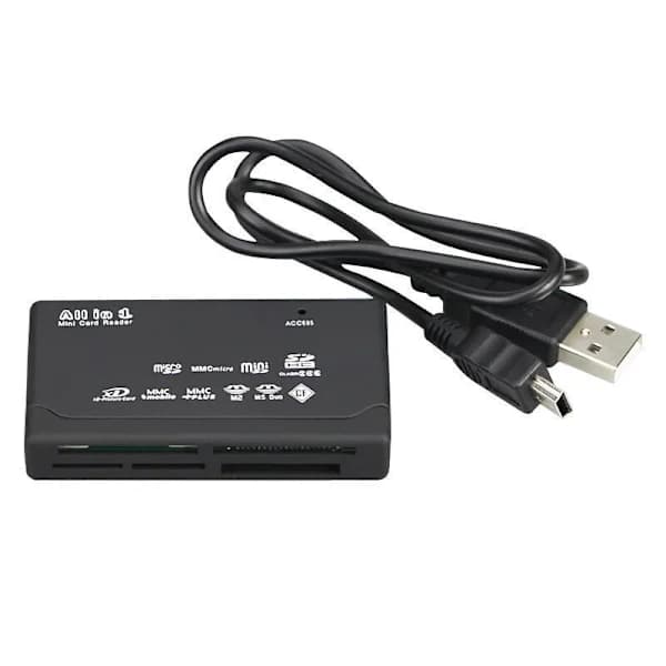 USB 2.0 Mini Minnekortleser Multifunksjonell Alt-i-ett Kortleser[co]