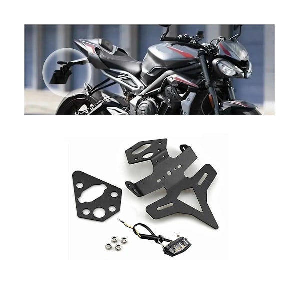 Motorcykel Registreringsskylthållare Bakre Svans Ram Eliminator Fäste För Street Triple 765 2020-2022