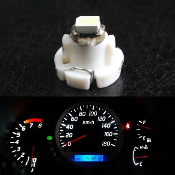 10x Hvite T4 T4.2 Neo Wedge 1-smd Led Klynge Instrument Dash Klima Pære