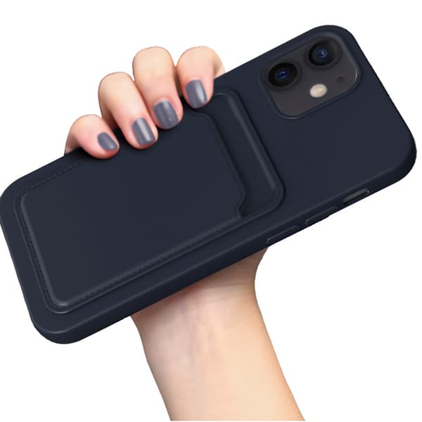 iPhone 12 Mini - Deksel med kortholder Vinröd