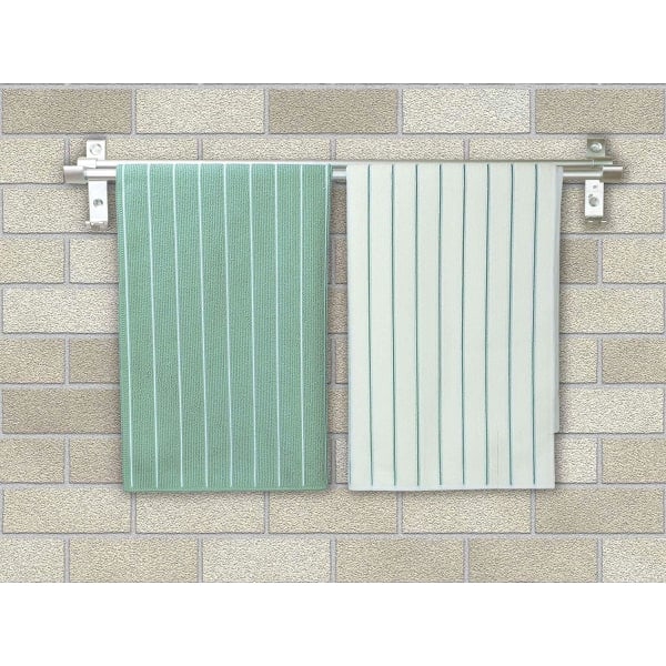 Mikrofiber Diskhanddukar - 8-pack (Randig Design Grön och Vit) - Mjuka, Superabsorberande, 45 x 65 cm