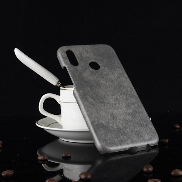 Huawei P20 Lite - Litchi Skal - Grå Grey Grå