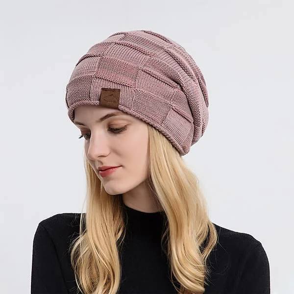 TS-Strikket lue i polyester – rosa