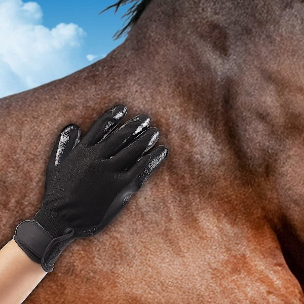 Pet Grooming Handsker - Forbedret Fem Finger Design Gummi Handske Blide De-shedding Børster Gave