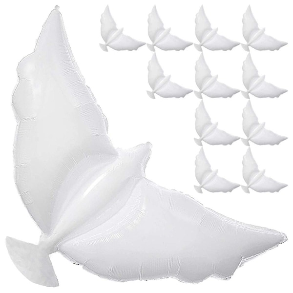 12-pack Dove Balloons Memorial Release In , Biodegradable White Angel Lanterns Funeral Party Decora