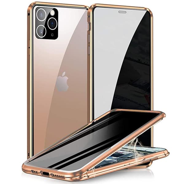 iPhone 12 Pro - Stilrent Magnetisk Dobbeltcover Lila