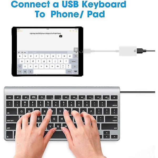Usb-kameran sovitin, Usb Otg -kaapeli, uros-Usb-naaras-sovitin, ei sovellusta tarvita