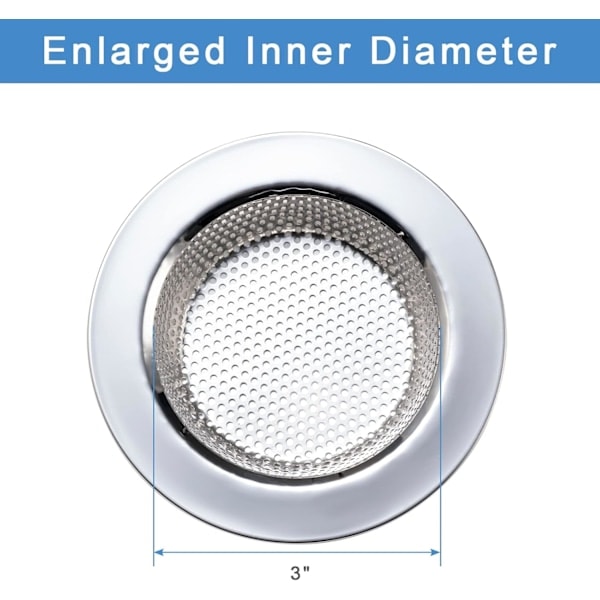 2 st Diskbänksil för de flesta diskbänksavlopp, Uppgraderad dubbellagers säker design Diskbänksil (11,4 cm)