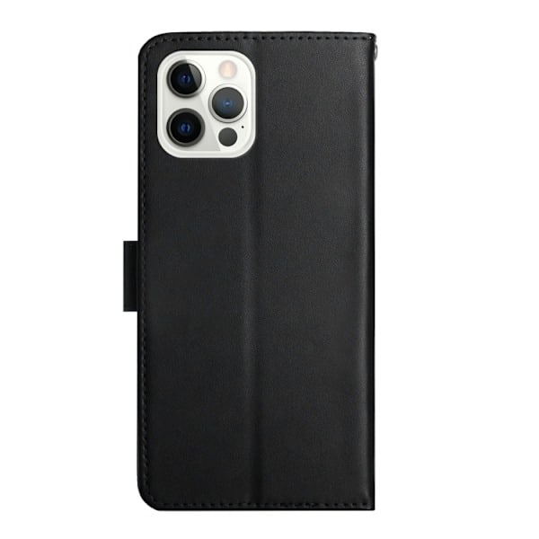 iPhone 14 Pro Max Etui Ægte Læder Sort