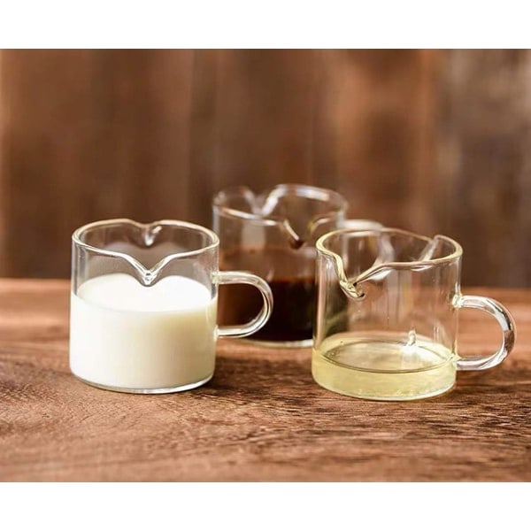 Shotglas Espresso Dubbla Pipar Mjölkkopp Klart Glas (Klart Glas-1-pack)