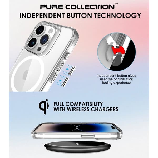 iPhone 16 Pro Deksel MagSafe Transparent 34