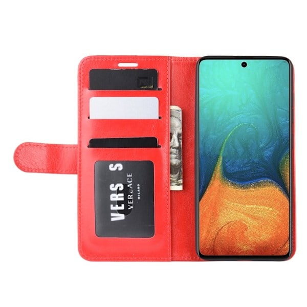 Samsung Galaxy A71 - Crazy Horse Lompakkokotelo - Punainen Punainen Punainen